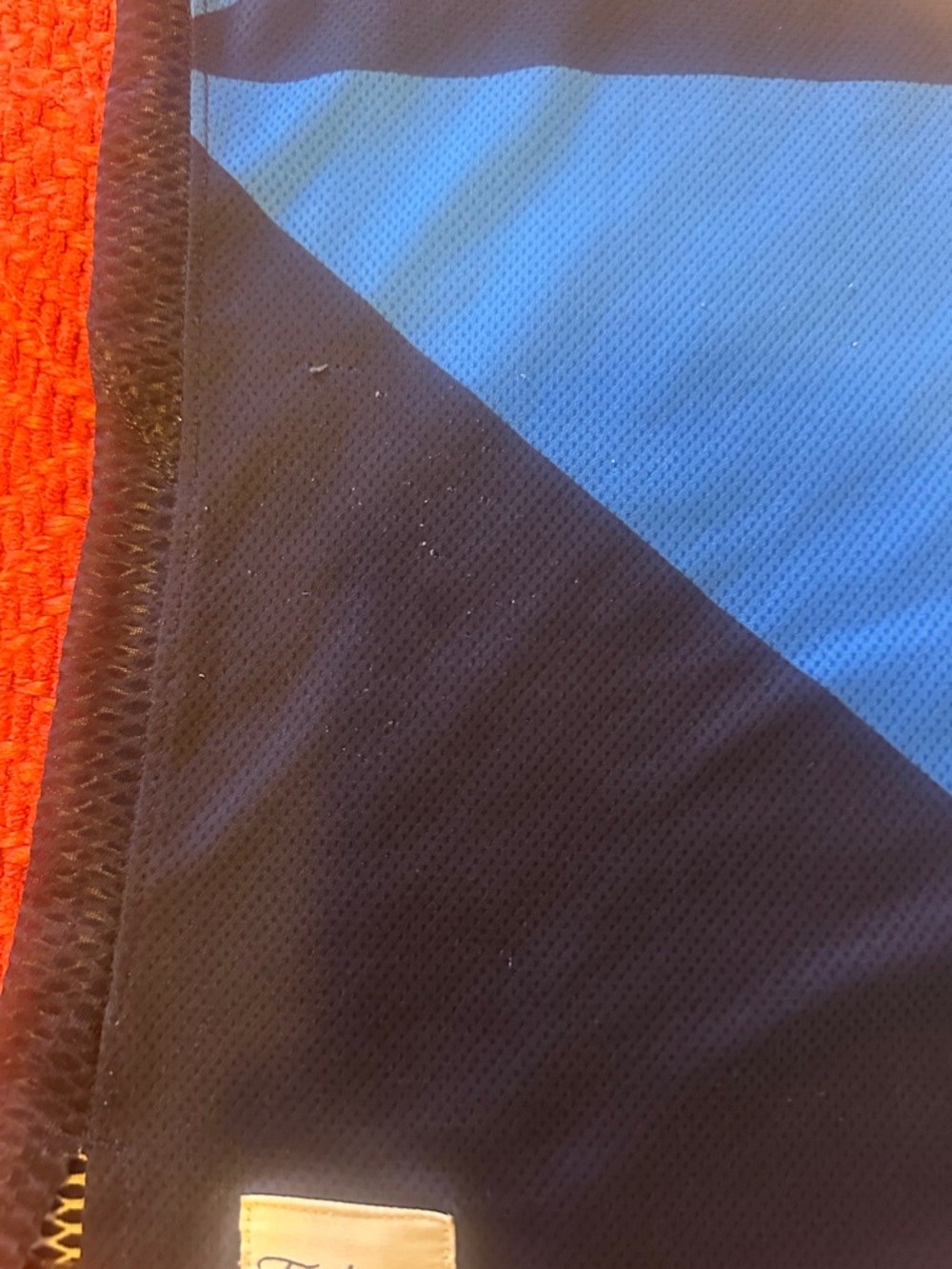 Tracksmith Men's Blue and Yellow Performance Swim Rash Guard Tank - Picture 6 of 7